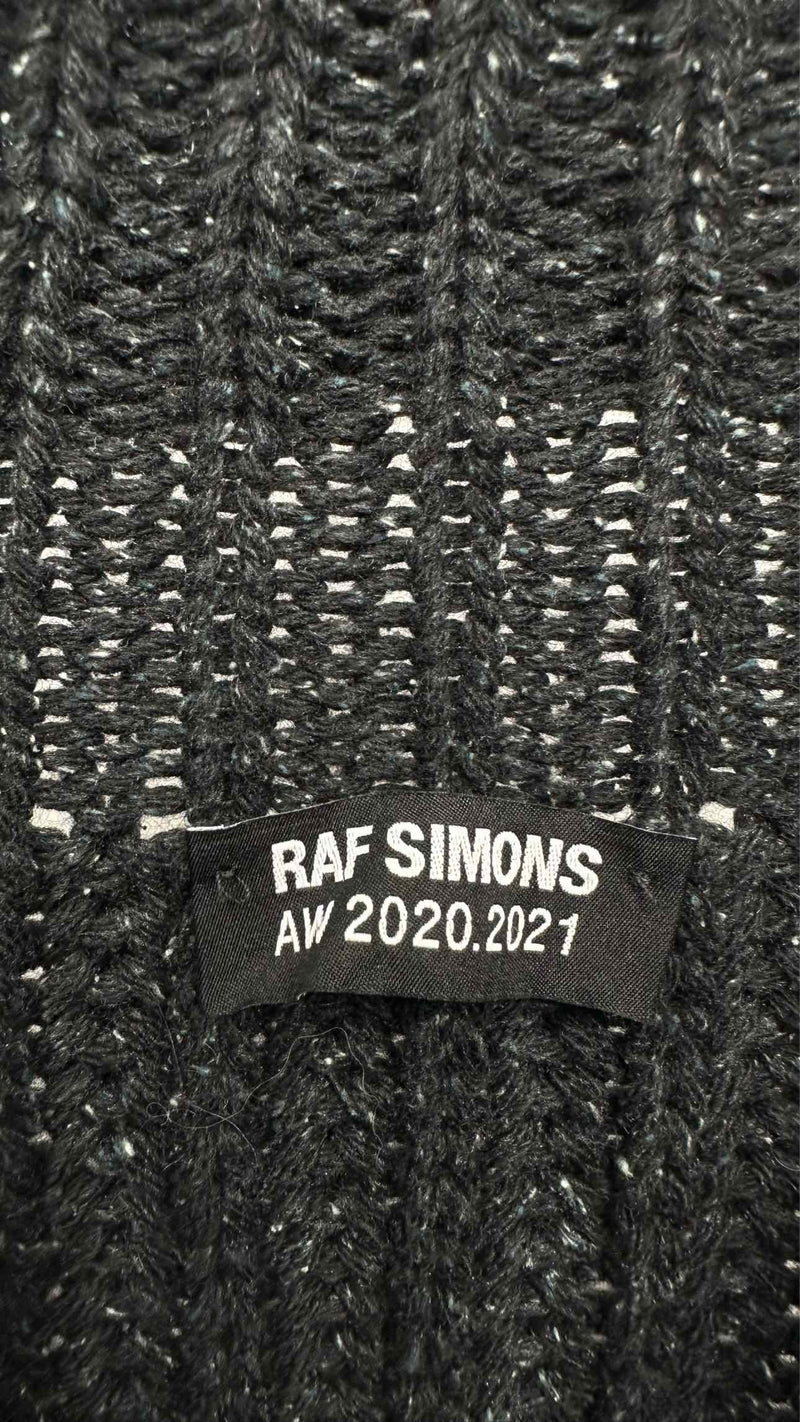 Raf Simons Ribbed Zip-up Patched Cardigan