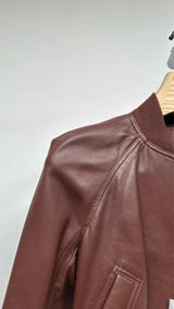 Rick Owens Cropped Leather Bomber Jacket