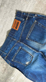 Junya Watanabe Denim Trompe L'oeil Flat Wide Jeans