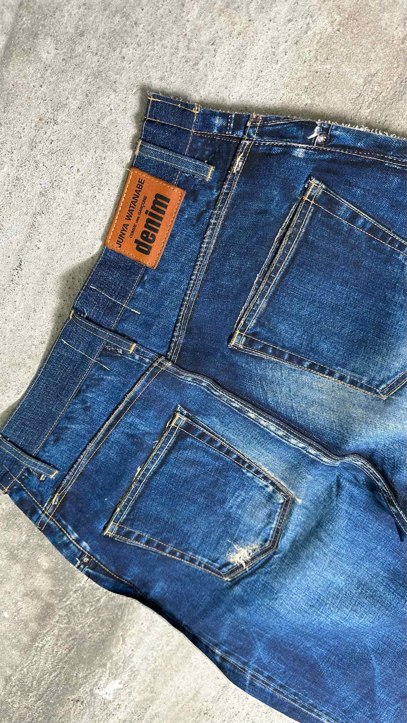 Junya Watanabe Denim Trompe L'oeil Flat Wide Jeans