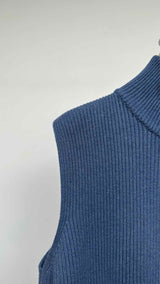 Margiela Zip-up Rib-knit Ariners Vest