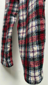 Comme Des Garcons Shirt Boiled Wool Plaid Wide Pants