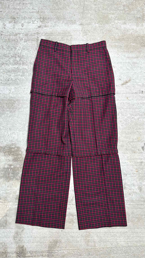 Balenciaga Detatchable Check Wide Pants