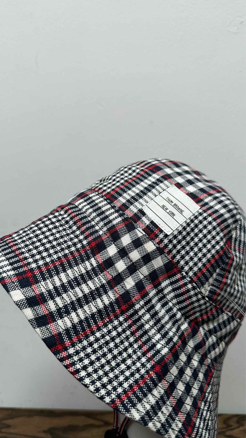 Thom Browne Plaid Bucket Hat