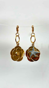Chanel 2PC Camellia-blossom Comet-star Charms