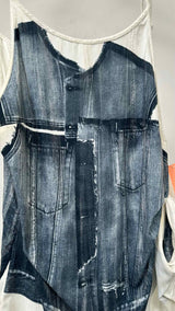 Acne Studios Trompe-L'oeil Asymmetrical Velvet Tank Top