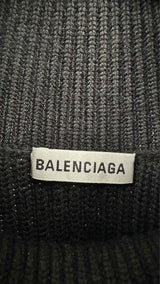 Balenciaga Neck-logo Rib Wide Sweater
