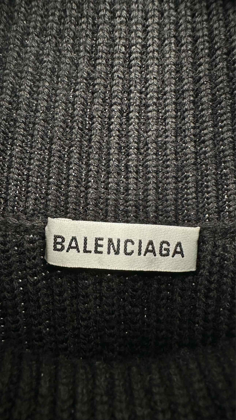 Balenciaga Neck-logo Rib Wide Sweater