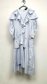 Simone Rocha H/S Stripe Tiered Fill Shirt Dress