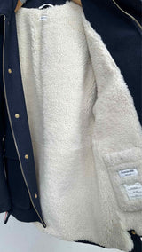 Thom Browne Shearling Zip-up Hooded Coat