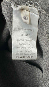 CELINE N/S Leather-trim Wool Dress