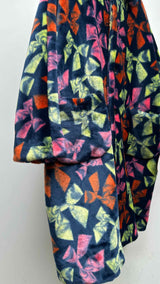 Comme Des Garcons Faux-fur Multi-bow Printed Coat