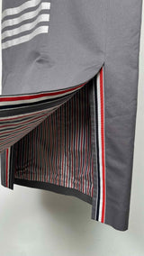 Thom Browne 4Bar Back-slit Long Skirt