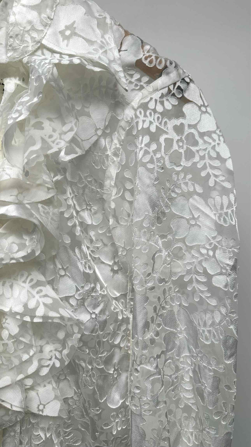 Junya Watanabe Floral Sheer Detail Shirt