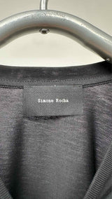 Simone Rocha L/S Floral-Lace Asymmetrical-hem Dress