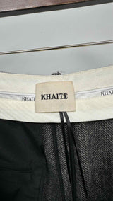 Khaite Teyana Pleated Herringbone Pants