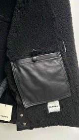 Sandro Shearling Short Coat