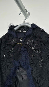 Sacai N/S Lace Backless Oversized Blouse