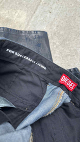 Diesel Waxed Wide Jeans