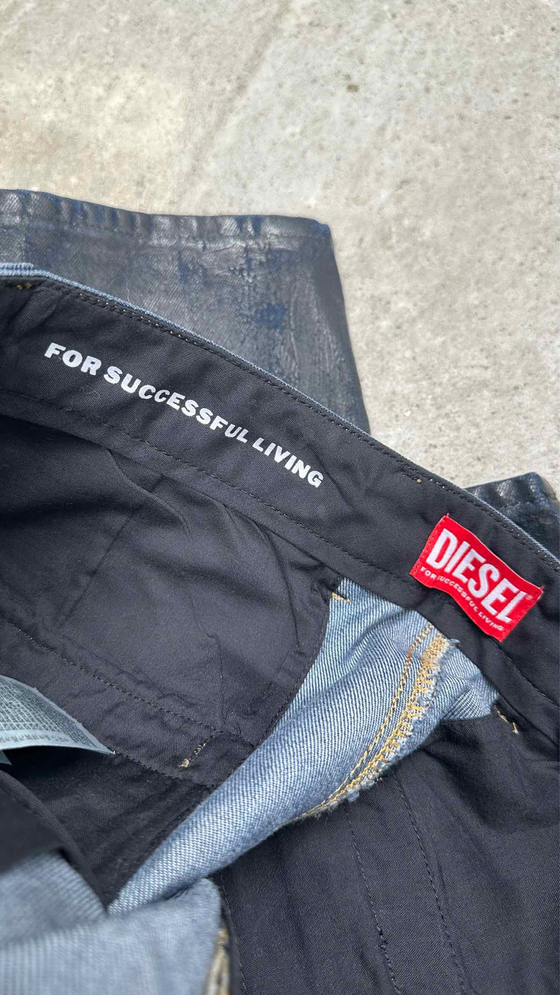 Diesel Waxed Wide Jeans