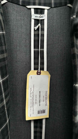 Thom Browne Double-faced Bal collar Gingham Wool Coat