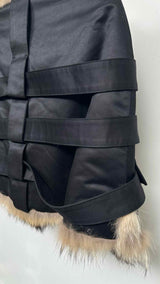 Zucca Multi-Belted Fur-lined Cape