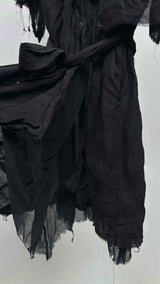 A Tentative Atelier S/S Satin Layered Raw-end Dress Coat