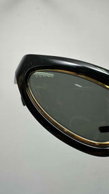 Gucci Metal-rim Cat-eye Mask Sunglasses