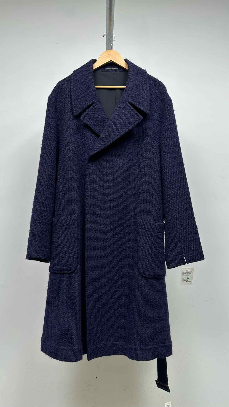 Yohji Yamamoto Pour Homme Double-breast Tweed Wrap Coat