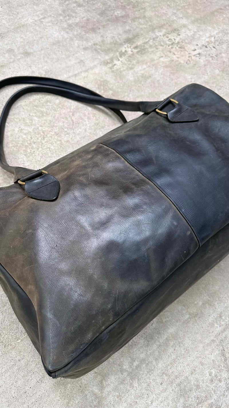 Paul Harnden Distressed-leather Traveling Bag