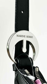 Marine Serre Eclips Mini Embossed Leather Bag