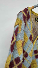 Needles Argyle Check Cardigan