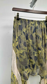 Diesel Sheer Floral Hybrid Silk Skirt