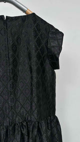 Comme Des Garcons S/S Bow-detailed Geometric Jacquard Maxi Dress