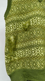 Margiela Distressed Jacquard Knit Vest