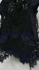 Sacai N/S Lace Backless Oversized Blouse