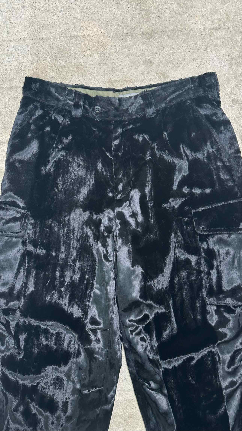 Supreme x Yohji Yamamoto Faux-fur Wide Cargo Pants