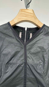 Rick Owens N/S V-neck Back-zip Coated Dress