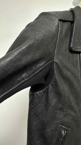 Rick Owens Hammered Leather Biker Jacket