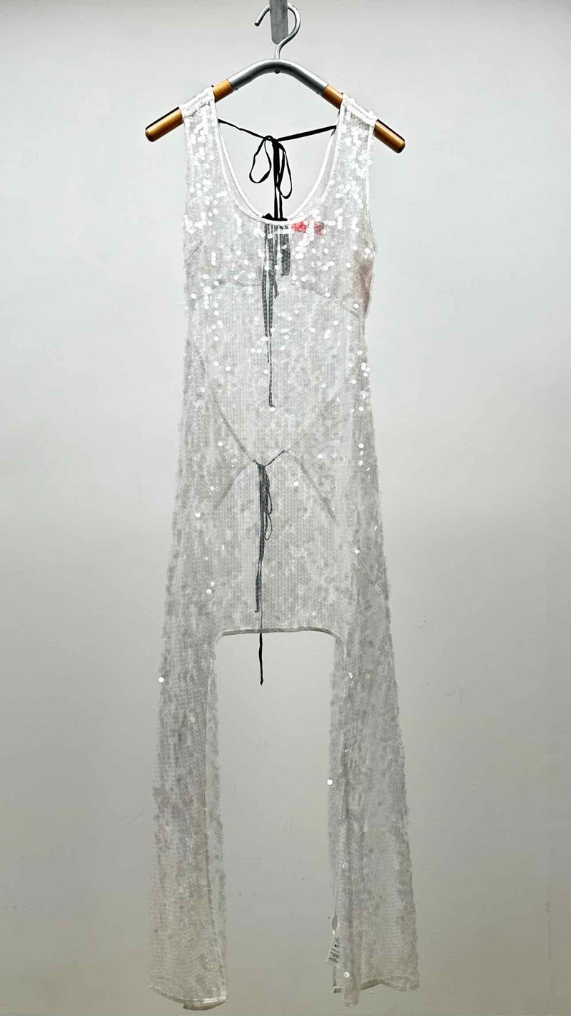 Eckhaus Latta N/S Sequin Sheer Long Dress