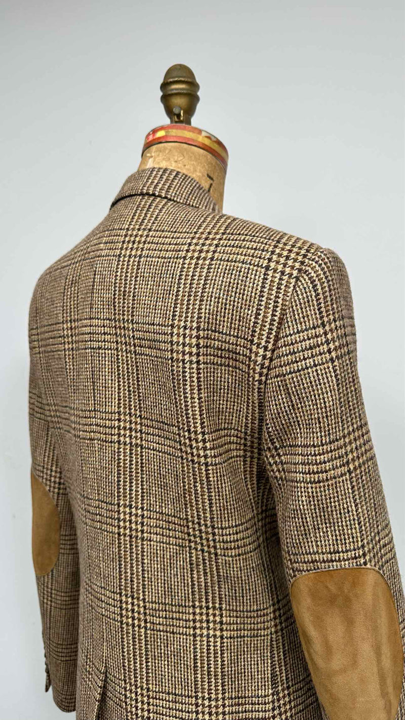 CELINE Houndstooth Elbow Patch Jacket