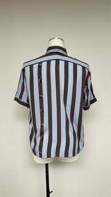 Fendi S/S Logo Stripe Satin Shirt