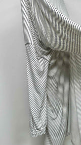 Balenciaga Stripe Draped Asymmetrical Dress