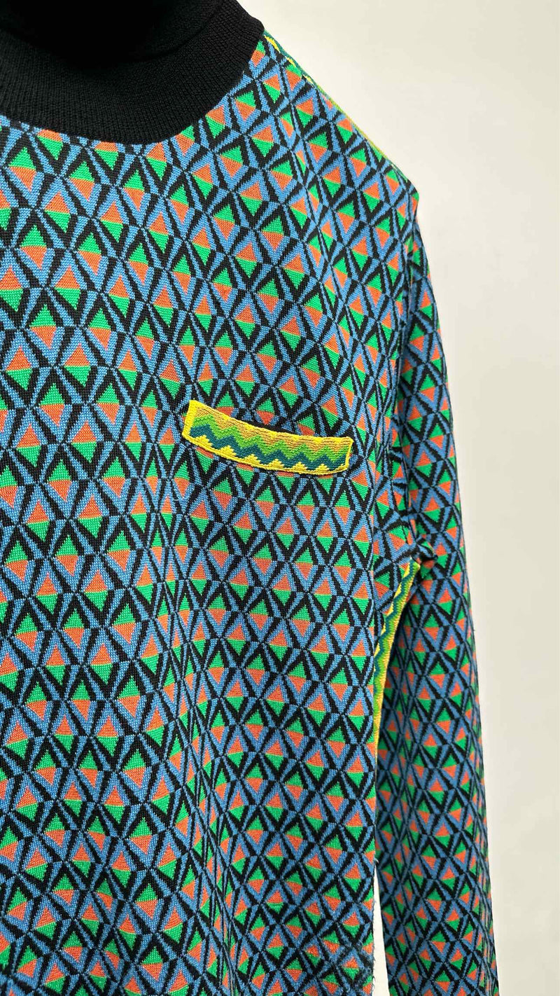 PRADA High-neck Geometric Sweater