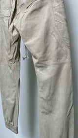 Rick Owens Drop-crotch Suede Leather Easy Pants