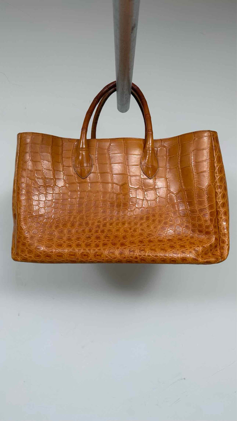 Tardini Silver Doller Alligator Bag