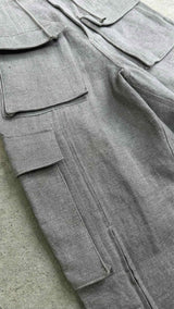 Hed Mayner Heavy-weight Linen Wide Cargo Pants
