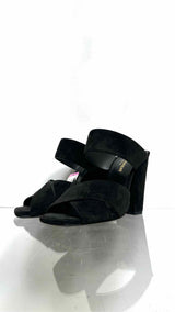 Saint Laurent Oak Suede Block-heel Sandals