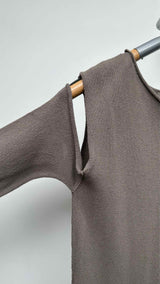 Rick Owens L/S Bottom-slit Shoulder Cut-out Dress