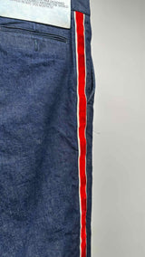 Calvin Klein 205W39NYC Center-Seam Side-Velvet Jeans